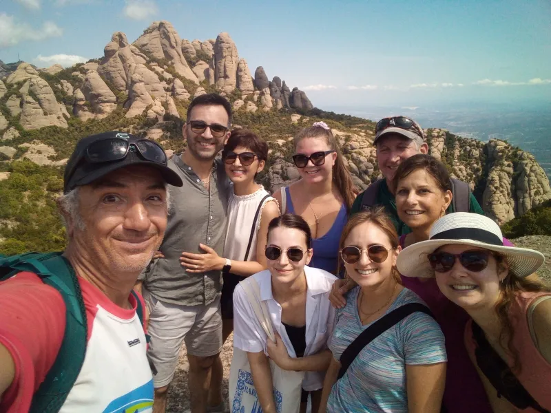 Montserrat Monastery and Mountain Hike - Hiking group exploring